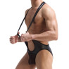 MenSexyWear Jock-Singlet Motor Noir